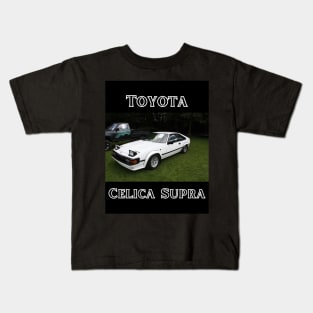 Toyota Celica Supra - Black and White Design Kids T-Shirt